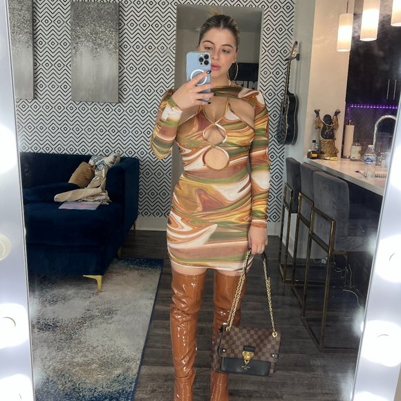 Marble Print Dress - Picture 2 of 2